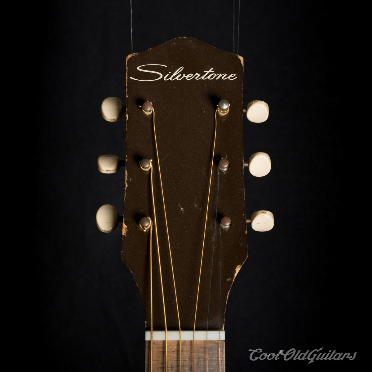 Vintage 1965 Harmony Silvertone Acoustic Guitar with Original Sears Bo