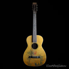 Vintage 1930s-40s Acoustic Parlor Guitar with Hawaiian Stencil