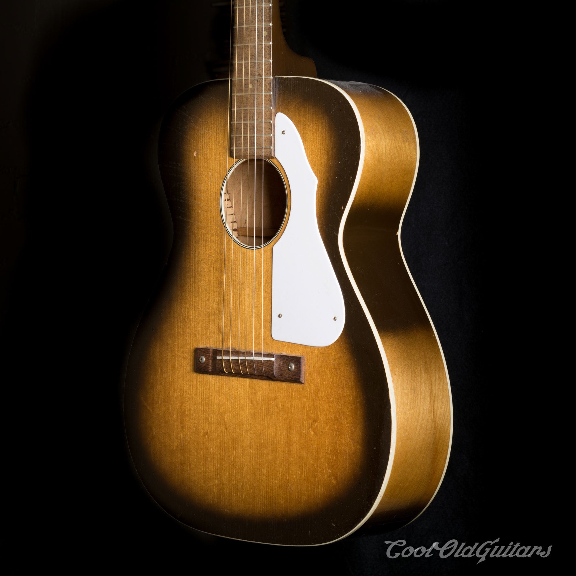 Vintage 1965 Harmony Silvertone Acoustic Guitar with Original Sears Bo