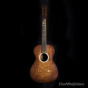 Vintage 1930s American Acoustic Parlor Guitar - Tobacco Sunburst with Waverly Tuners and Mojo