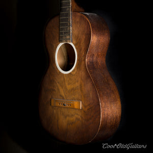 Vintage 1930s American Acoustic Parlor Guitar - Tobacco Sunburst with Waverly Tuners and Mojo
