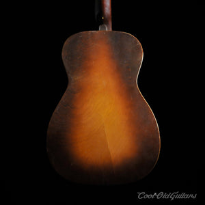 Vintage 1930s-40s Acoustic Parlor Guitar with Hawaiian Stencil